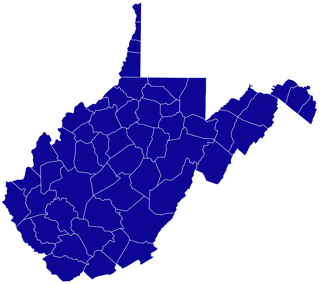 1992 West Virginia State Auditor election results map by county — related to dallas auditor near me